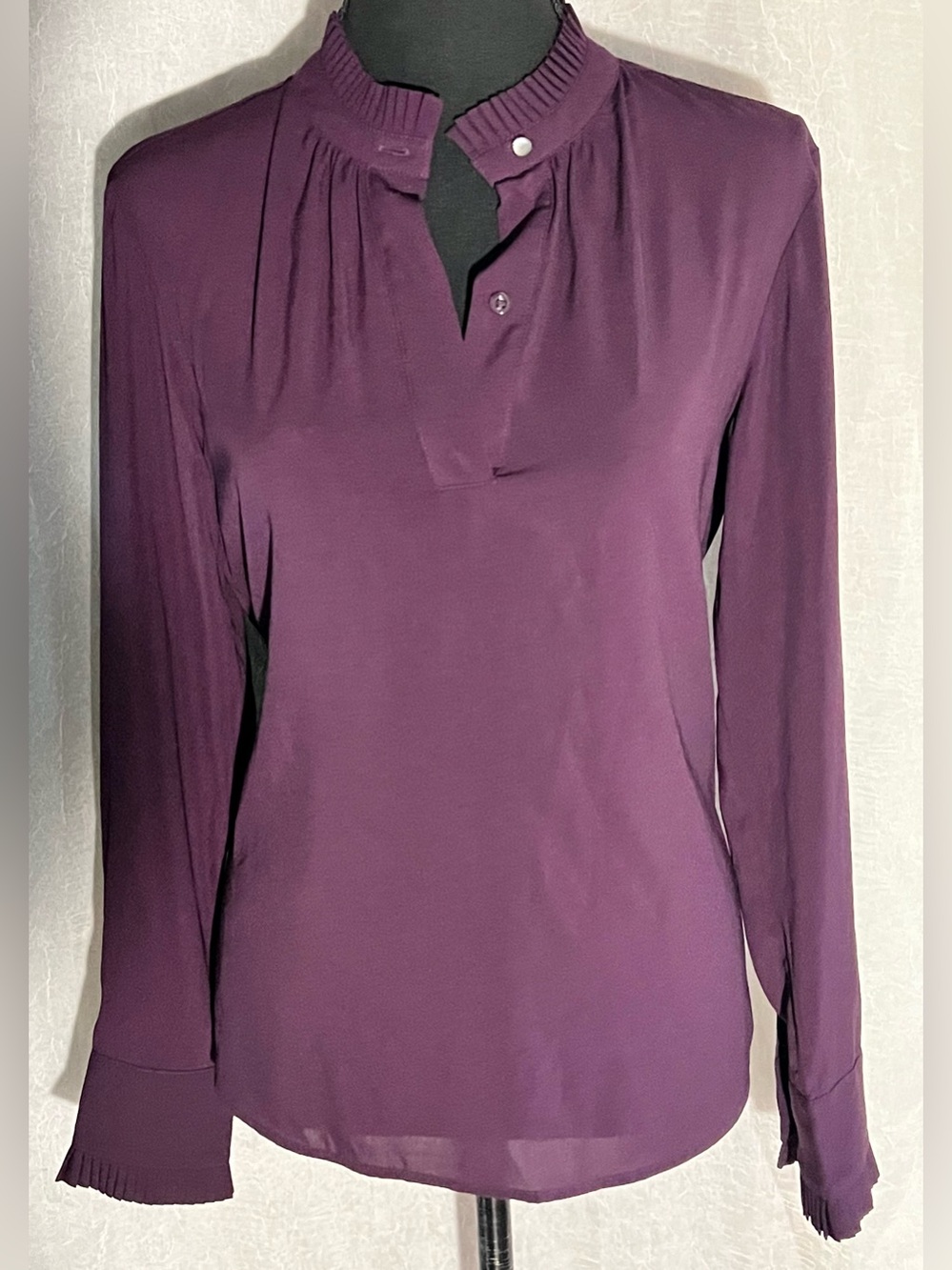 Calvin Klein long sleeve plum dressy blouse